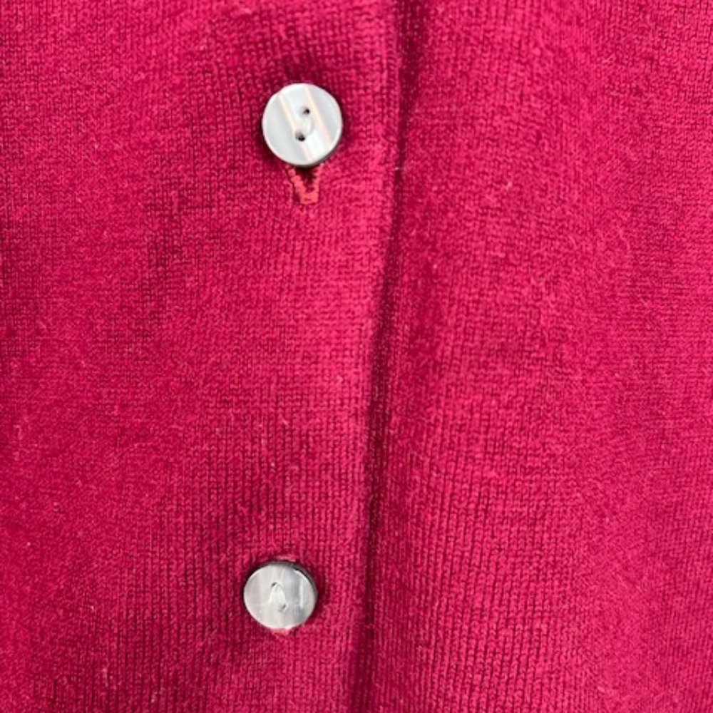 Karen Scott Maroon Cardigan Sweater - Picture 6 of 7